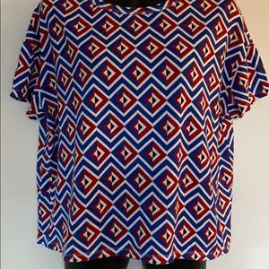 Zara Trafaluc geometric pattern top